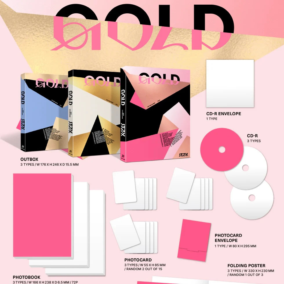 (PRE-ORDER) ITZY - [GOLD] STANDARD VER. (3 VERSIONS) RANDOM