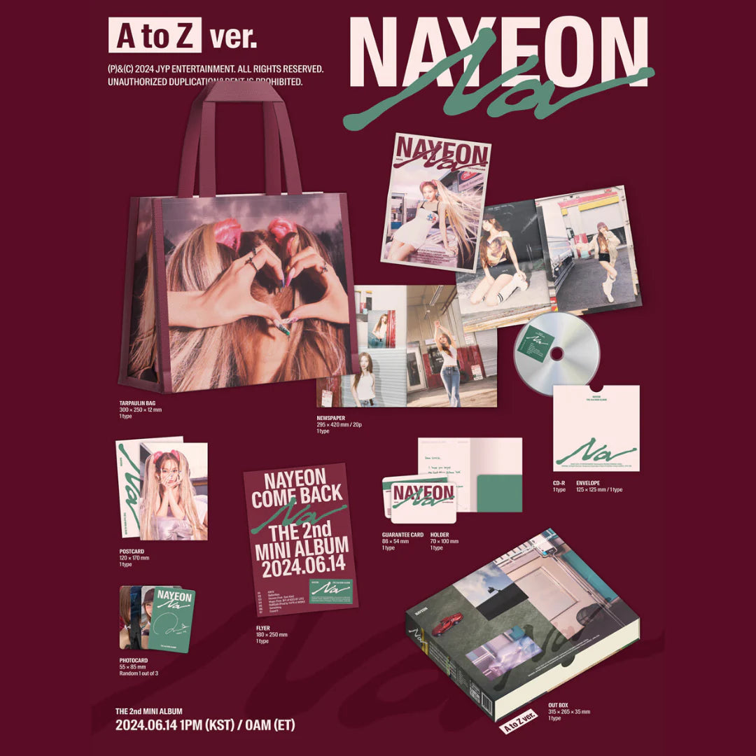 Nayeon (Twice) ー NA 2nd Mini Album (limited Edition A to Z ver.)