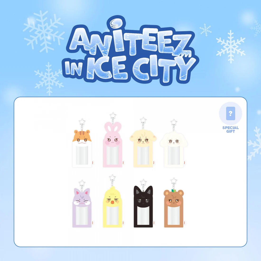 PHOTOCARD HOLDER-ATEEZ X ANITEEZ IN ICE CITY OFFICIAL MD  (+SPECIAL GIFT)