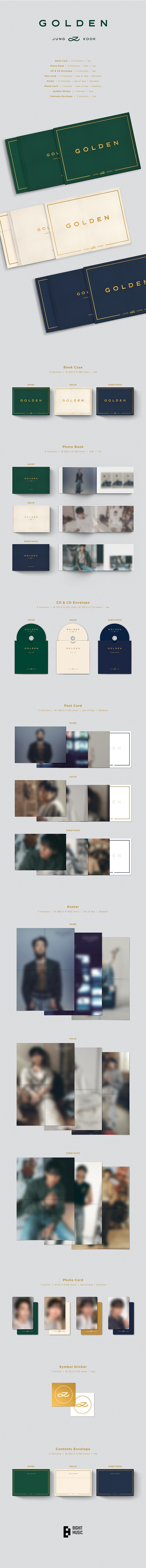 (Pre-order)[SPECIAL GIFT] [JUNG KOOK (BTS)] GOLDEN (SET3)