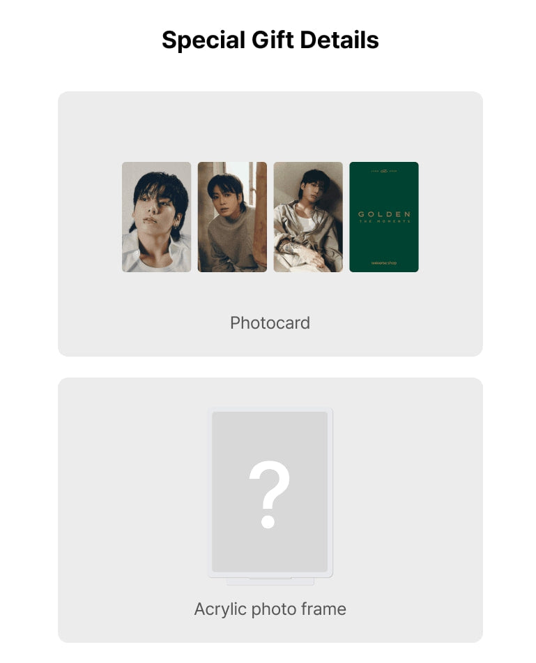 (Pre-order)[SPECIAL GIFT] [JUNG KOOK (BTS)] GOLDEN (SET3)