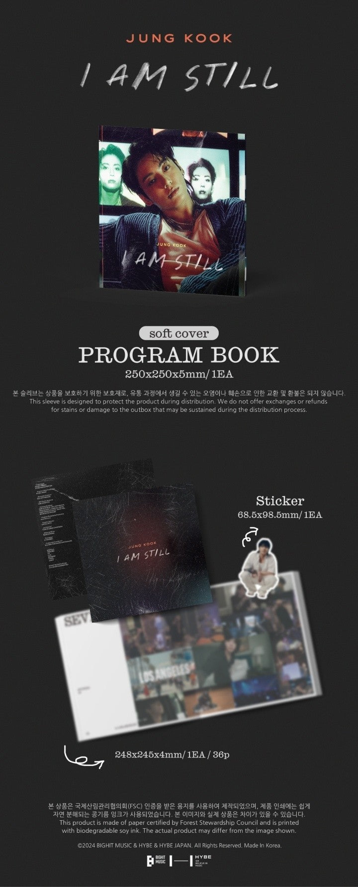 [PRE-ORDER] BTS JUNG KOOK : I AM STILL PROGRAM BOOK (KOR VER.)